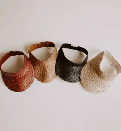 Adult Rattan Visor - Tan