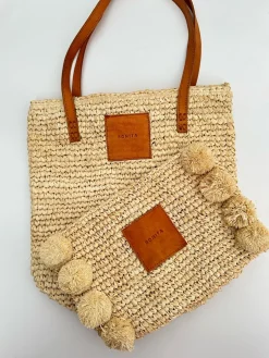 BONITA - Raffia palm clutch