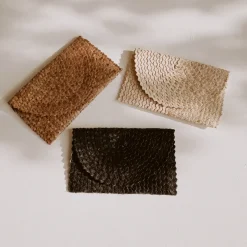 Bonita's Rattan Clutch Bag - Cream