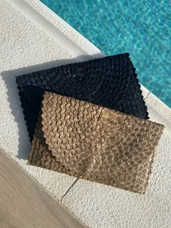 Bonita's Rattan Clutch Bag - Tan