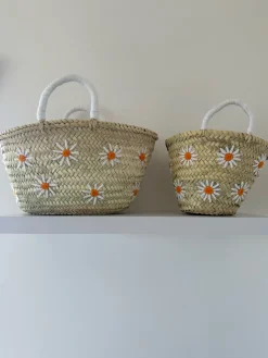 Medium Daisy Palm Basket