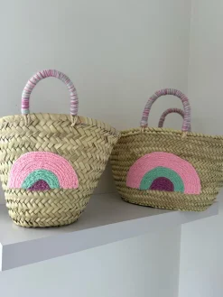 Medium Rainbow Palm Basket