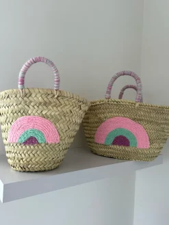 Medium Rainbow Palm Basket