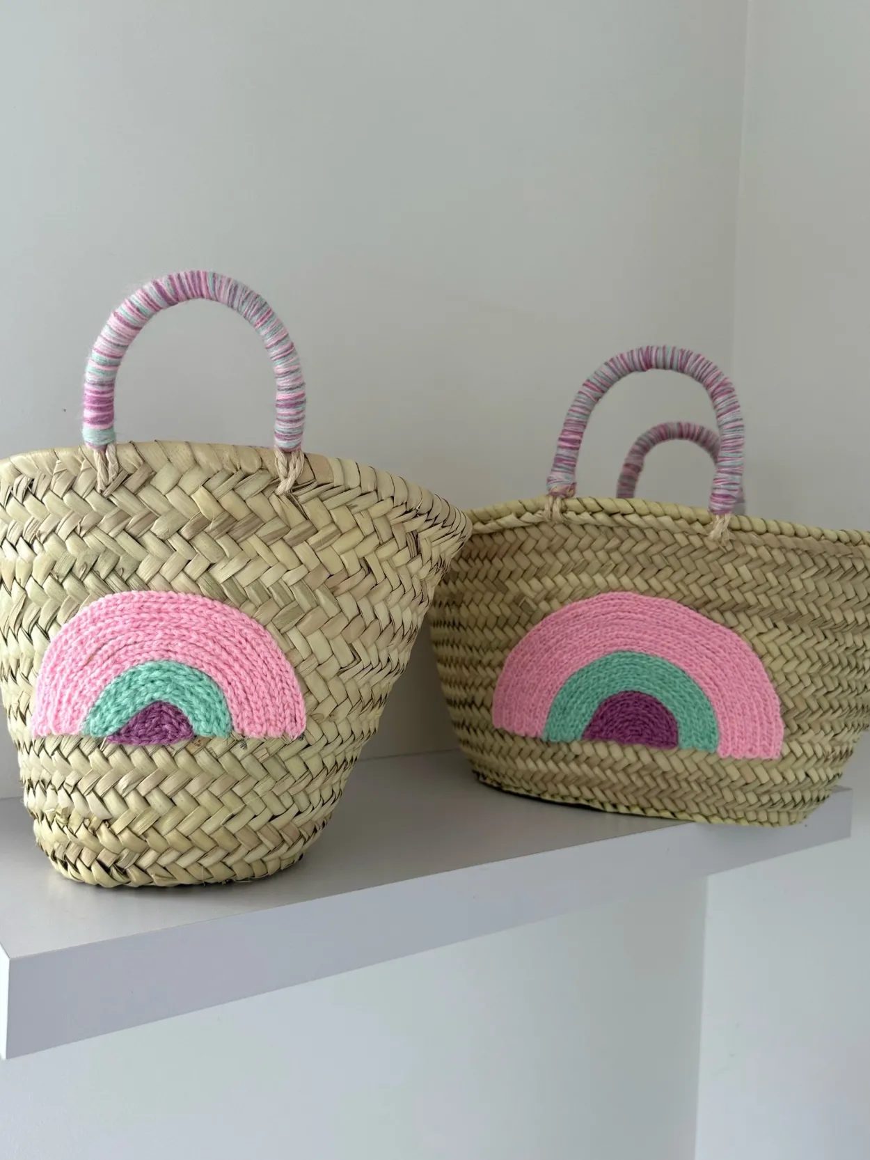 Mini Rainbow Palm Basket