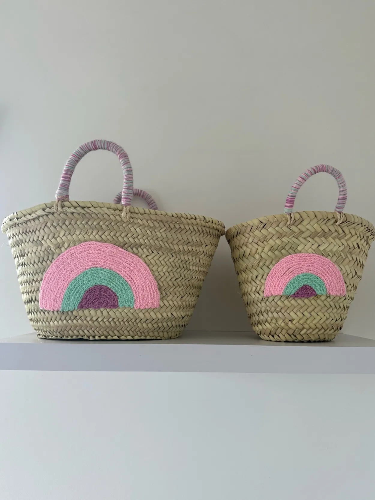 Mini Rainbow Palm Basket
