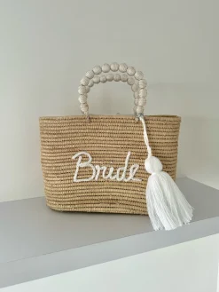 Personalised Raffia Palm Basket
