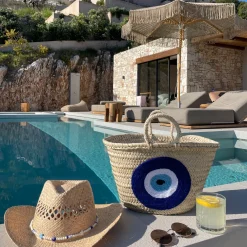 The Adult Cowboy Hat - Lucky Evil Eye Bead Band