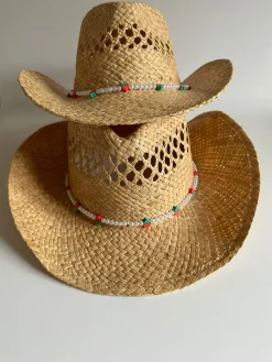 THE ADULT COWBOY HAT - STRAWBERRY PEARL BEAD BAND