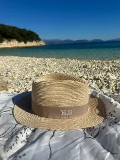The Classic Fedora - Natural with Camel Band
