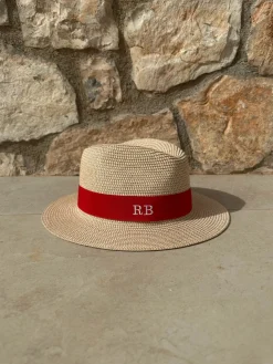 The Classic Fedora - Natural with Red Band