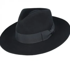 The Stiff Brim Wool Fedora - Black