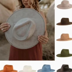 Vegan Suede Unisex Rancher Hat - Ivory